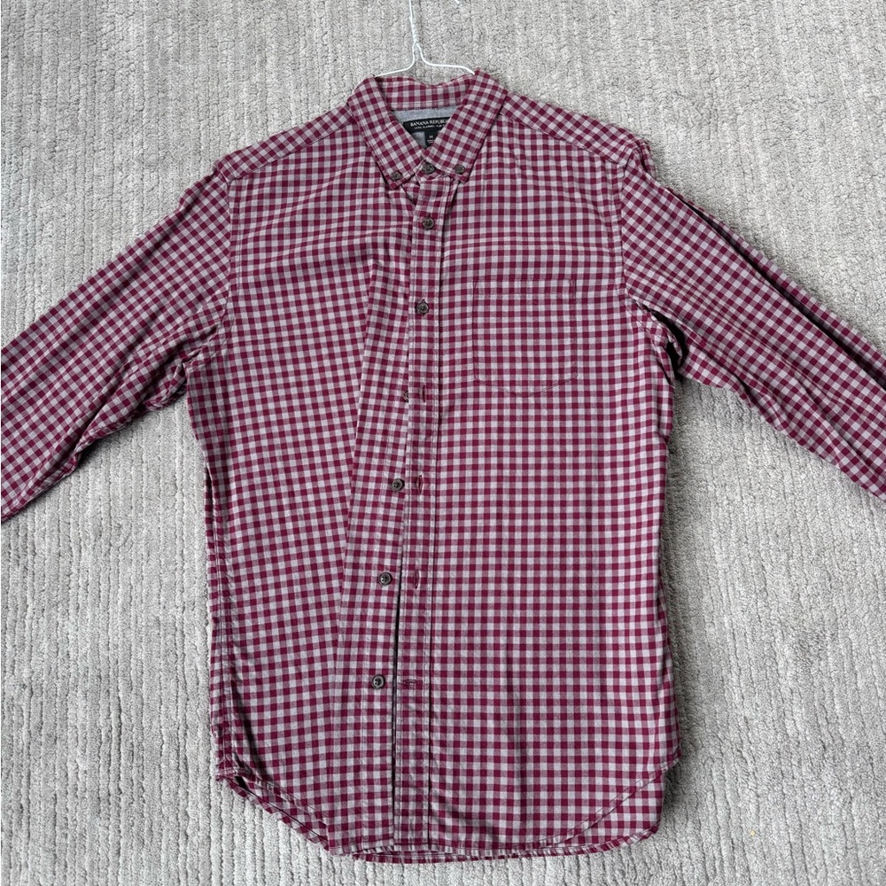 Banana Republic Men’s Luxe Flannel Slim Fit Shirt, Size M